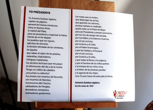Poema de Agüero "Yo presidente"