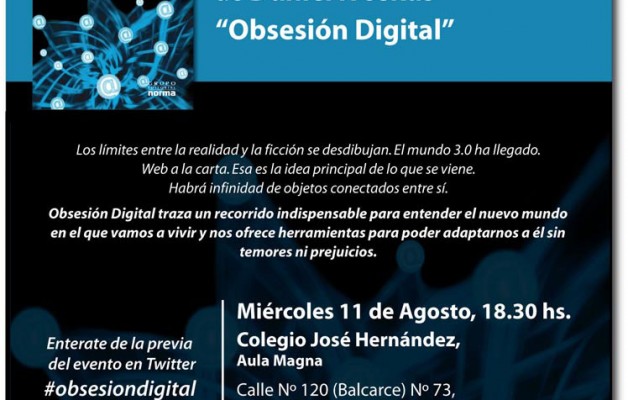 Obsesión Digital, es el libro que presentará Daniel Ivoskus