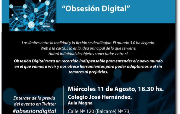 Obsesión Digital, es el libro que presentará Daniel Ivoskus