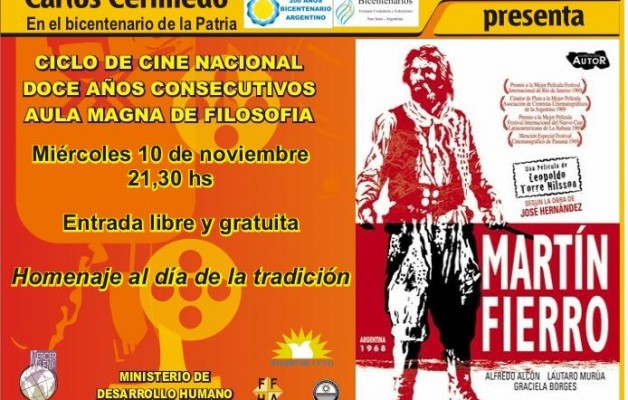 La película Martín Fierro en el Día de la Tradición