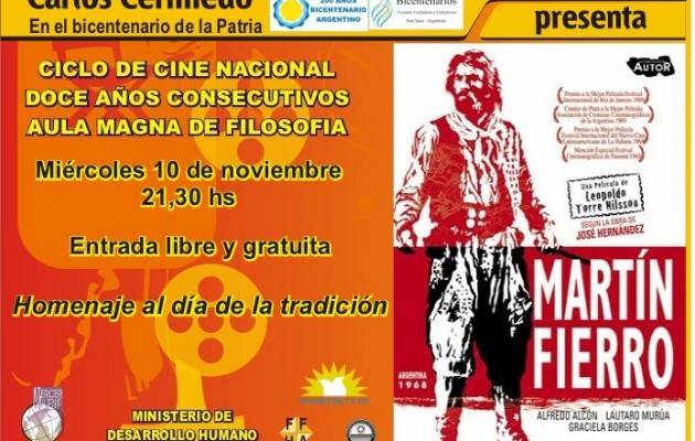 La película Martín Fierro en el Día de la Tradición