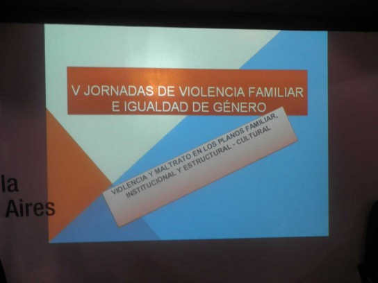 Afiche de las Las V Jornadas de Violencia Familiar e Igualdad de Género 2011