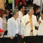 Senador Nacional, Adolfo Rodríguez Saá,gobernador de la Provincia de San Luis, Claudio Poggi y doctor Alberto Rodríguez Saá