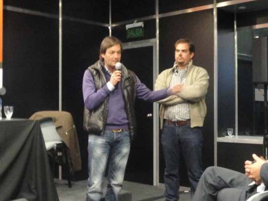 Santiago Ballester, Intendente de Batavia y Ministro del Campo Felipe Tomasevich (izq. a derecha)