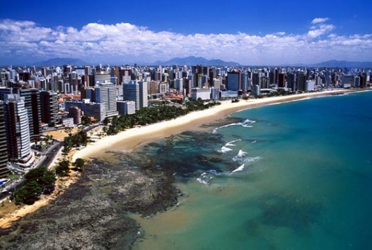 Vista aérea da Praia de Iracema