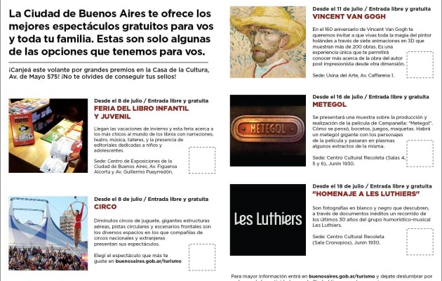 La Ciudad de Buenos Aires programa las vacaciones de invierno