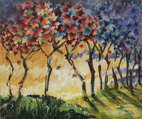 Cuadro "Hojas de otoño"
