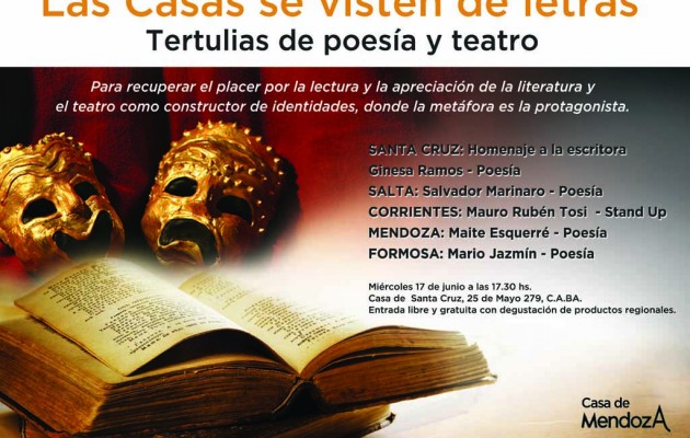 Las Casas de las provincias participan del ciclo “Tertulias de poesía y teatro”