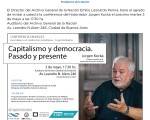 El historiador Jürgen Kocka disertará sobre “Capitalismo y Democracia, pasado y presente”