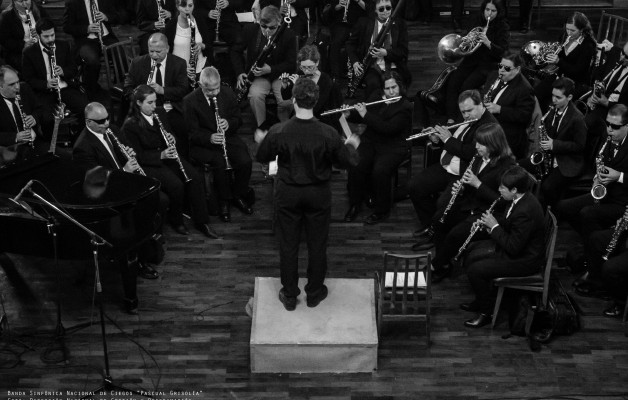 La Banda Sinfónica Nacional de Ciegos “Pascual Grisolía” actuó en el Centro Asturiano