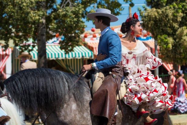 Feria de abril en Sevilla, España