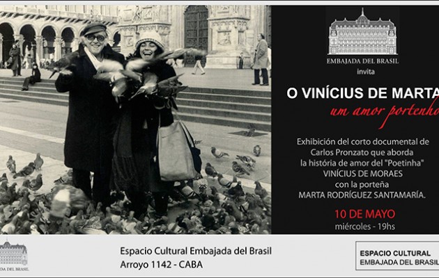 El amor porteño de Vinícius de Moraes, se exhibirá en la Embajada de Brasil