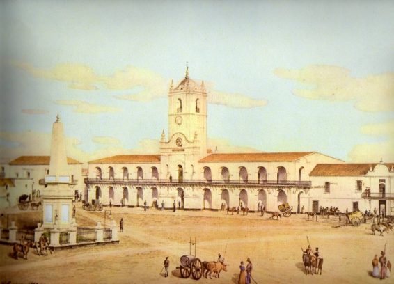 Cabildo y Policía 1829 autor C. Pellegrini