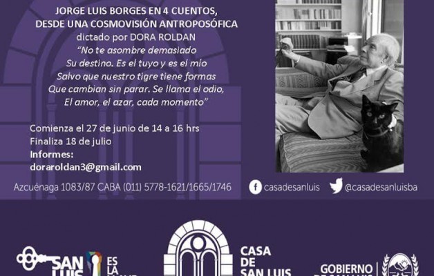 La Casa de San Luis presenta el taller “Cuatro Cuentos de Jorge Luis Borges”