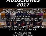 La Orquesta de Cámara de la Federación, abrió una nueva convocatoria de audiciones