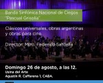 La Banda Sinfónica Nacional de Ciegos se presentará en la Usina del Arte
