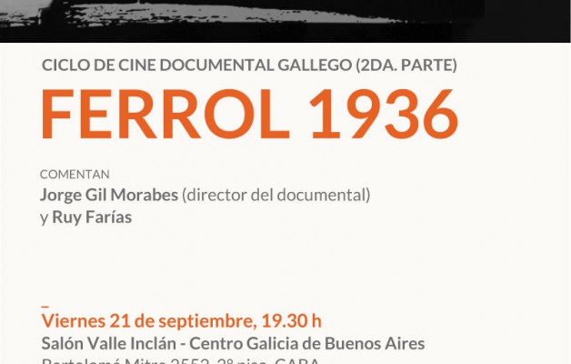 «Ferrol 1936” (2011), se proyectará en el Centro Galicia