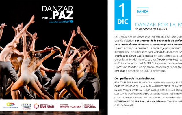 Danzar por la paz, a beneficio de UNICEF, sale a escena en el Teatro Bicentenario de San Juan