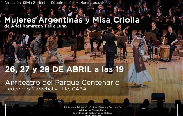 Semana Santa: el Coro Nacional de Jóvenes y el Ballet Foklórico Nacional actuarán en Parque Centenario