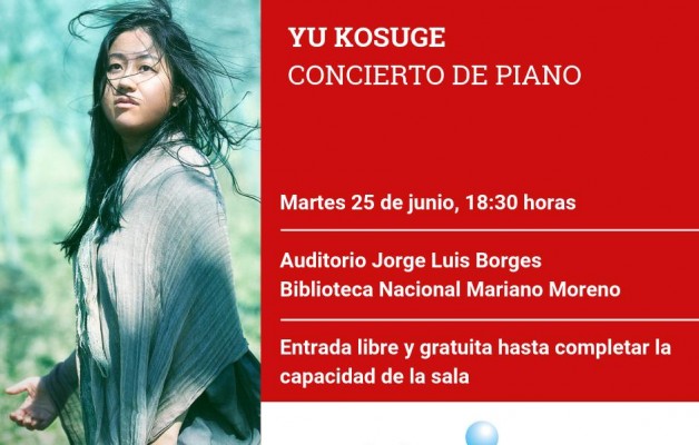 Yu Kosuge, la destacada pianista japonesa, actuará en la Biblioteca Nacional