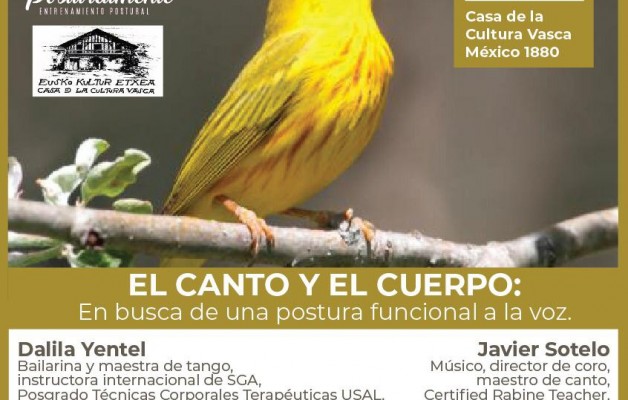 El taller “El canto y el cuerpo”, se realizará en Eusko Kultur Etxea