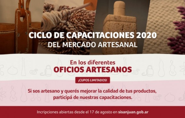 El Mercado Artesanal de San Juan abrió la inscripción para las capacitaciones gratuitas